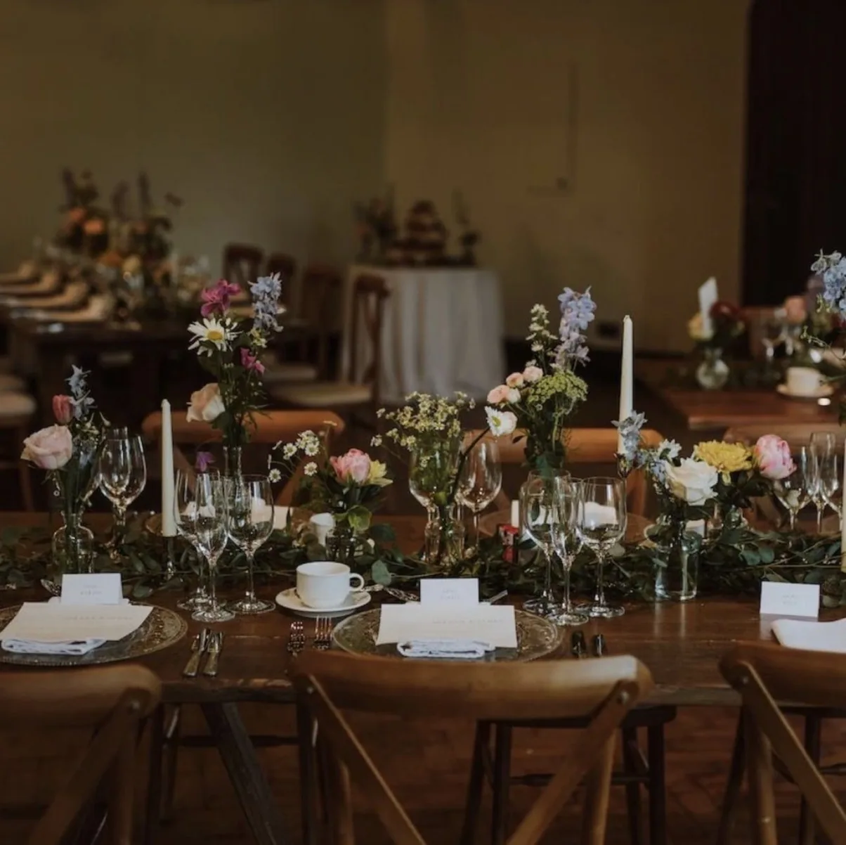 Wedding and event catering table setup in Aberdeen and Aberdeenshire Scotland